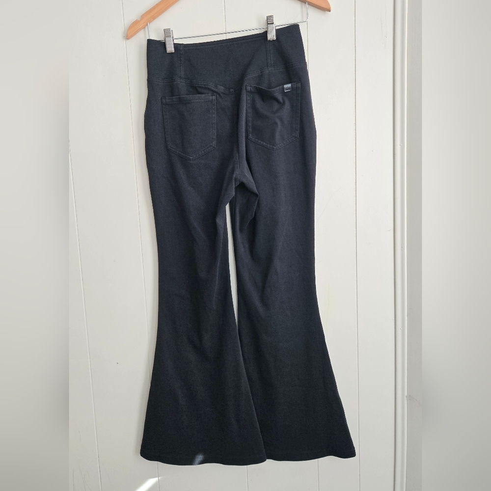 HALARA Super flared stretch wash Pants with cross pocket and high waist-Size M - Picture 9 of 9